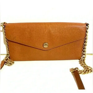 Michael kors brown leather crossbody handbag